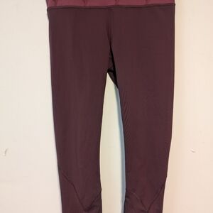 Lululemon Inspire Crop Leggings Bordeaux Drama Burgundy Size 6 Like New